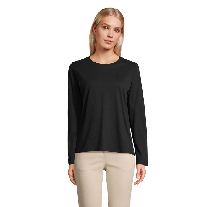 T-shirt personnalisé pour Femme coton MONARCH noir profond